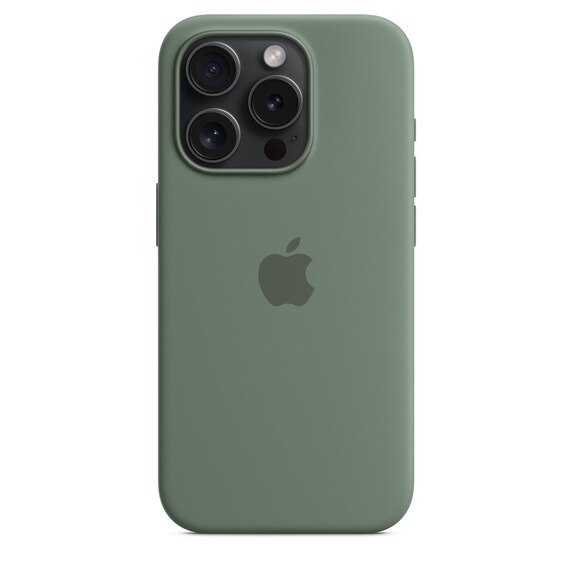 Funda de silicón con MagSafe para el iPhone 15 Pro, Apple - Verde Ciprés